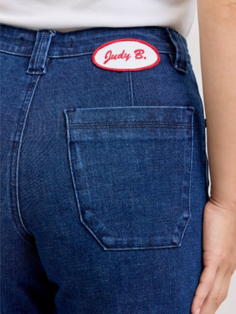 Judy Blue High Waisted Twisted Seams Retro Wide Leg Jean - Picture 6 of 6